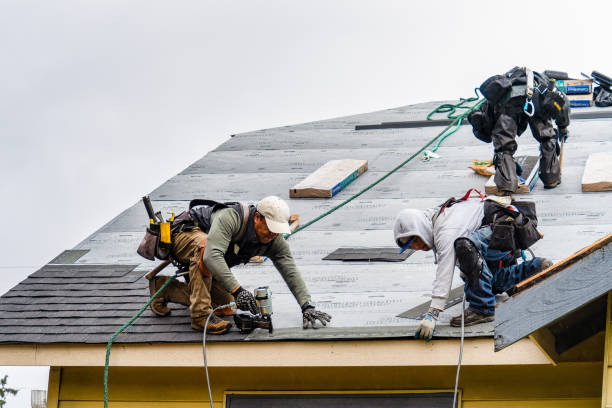 Professional Gutter Installation technician working in Belle Glade, FL